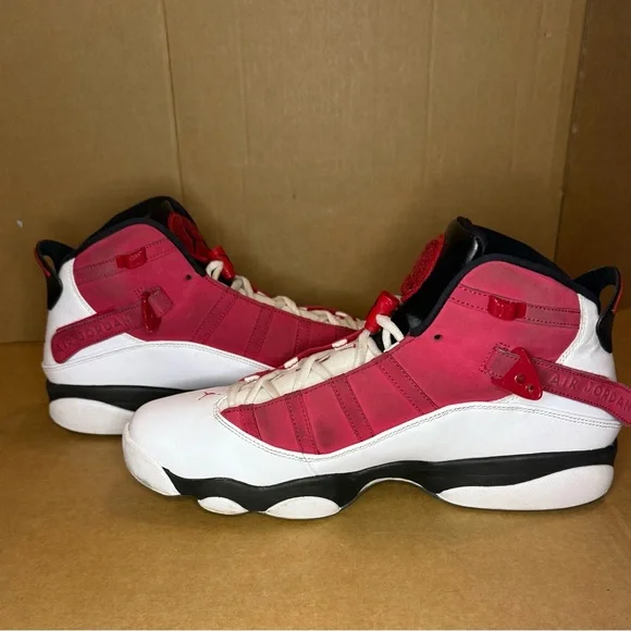 Jordan 6 Rings Carmine White Men's - 322992-106 - US Size 12 - Picture 7 of 8